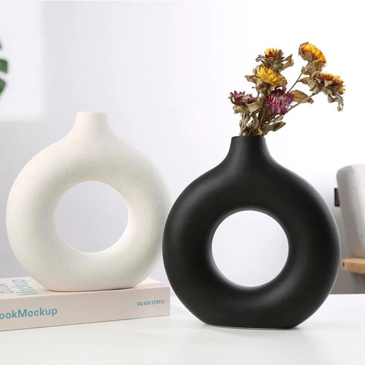 Round Nordic Ceramic Vase
